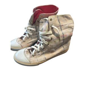 Coach Plaid High Top Sneakers - Size 9B